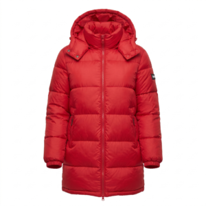 Rafzar Women's Red Nylon Puffer Coat - Large